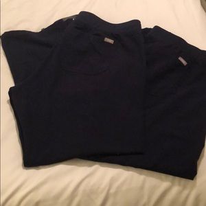 Figs navy blue scrub pants x2